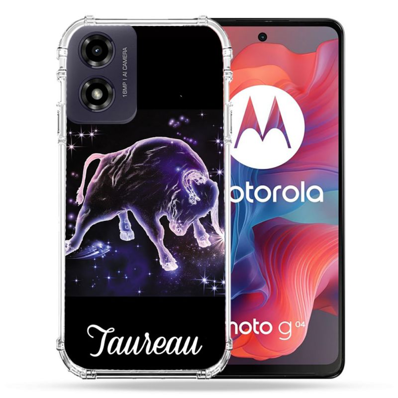 Coque Renforcée Pour Motorola G04 4G Signe Zodiaque 2 Taureau
