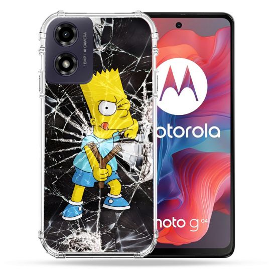 Coque Renforcée Pour Motorola G04 4G Simpson Bart