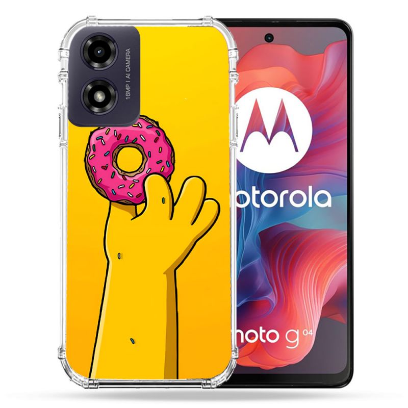 Coque Renforcée Pour Motorola G04 4G Simpson Donuts
