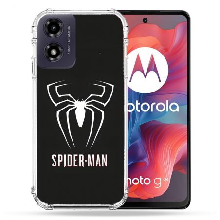 Coque Renforcée Pour Motorola G04 4G Spiderman Logo