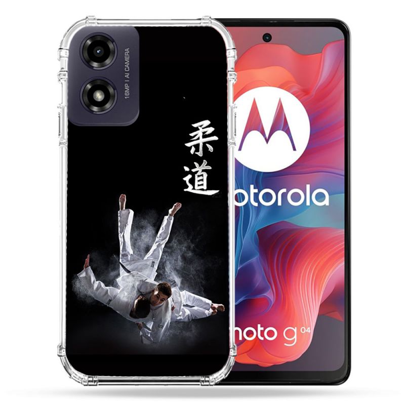 Coque Renforcée Pour Motorola G04 4G Sport Judo Noir