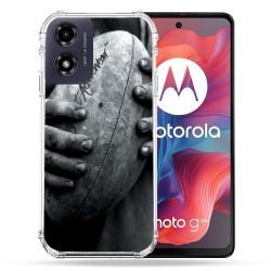 Coque Renforcée Pour Motorola G04 4G Sport Rugby Ballon Vintage