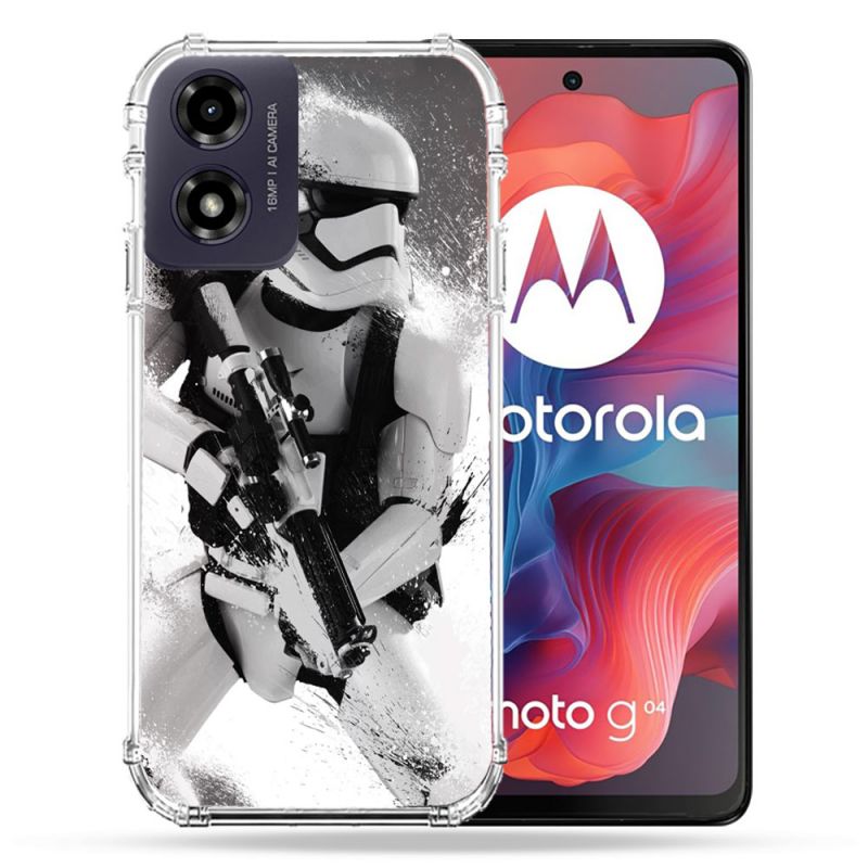 Coque Renforcée Pour Motorola G04 4G Star Wars - Trooper