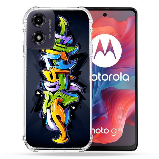 Coque Renforcée Pour Motorola G04 4G Street Art Graffiti