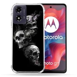 Coque Renforcée Pour Motorola G04 4G Tete de Mort Triple