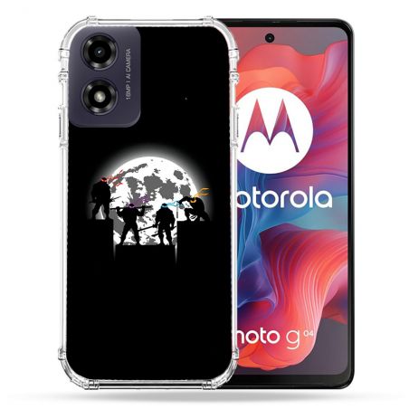 Coque Renforcée Pour Motorola G04 4G Tortue Ninja Ombre