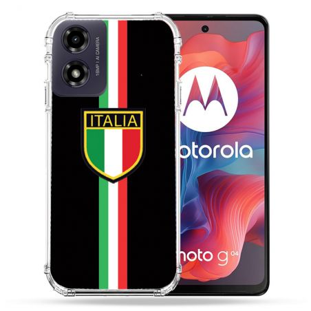 Coque Renforcée Pour Motorola G04 4G Voyage Italie 3 Noir