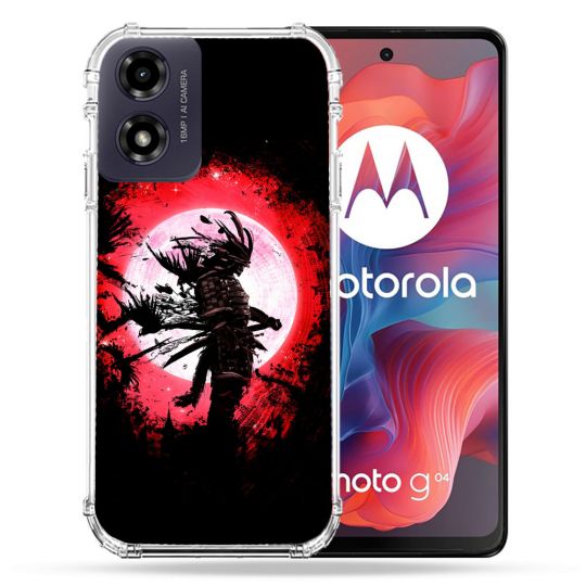 Coque Renforcée Pour Motorola G04 4G Voyage Japon Samourai