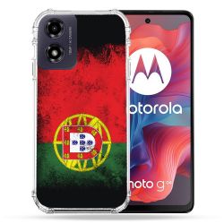 Coque Renforcée Pour Motorola G04 4G Voyage Portugal Drapeau