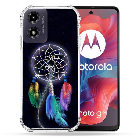 Coque Renforcée Pour Motorola G04 4G Zen Attrape Reve Multicolore