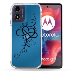 Coque Transparente Pour Motorola G04 4G Cœur infini