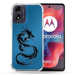 Coque Transparente Pour Motorola G04 4G Dragon Noir