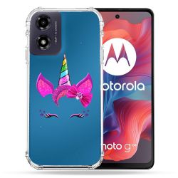 Coque Transparente Pour Motorola G04 4G Licorne Paillette