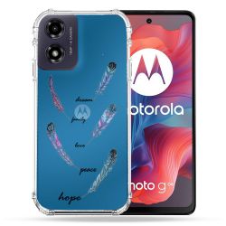 Coque Transparente Pour Motorola G04 4G Plume Couleur