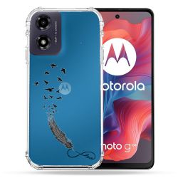 Coque Transparente Pour Motorola G04 4G Plume Infini