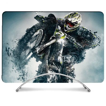 Coque Intégrale Pour Coque MacBook Pro M3 14.2 Moto Cross Ombre