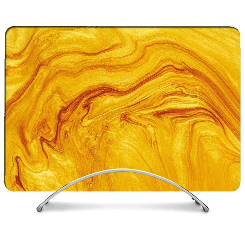 Coque Intégrale Pour Coque MacBook Pro M3 14.2 Texture Marbre Jaune