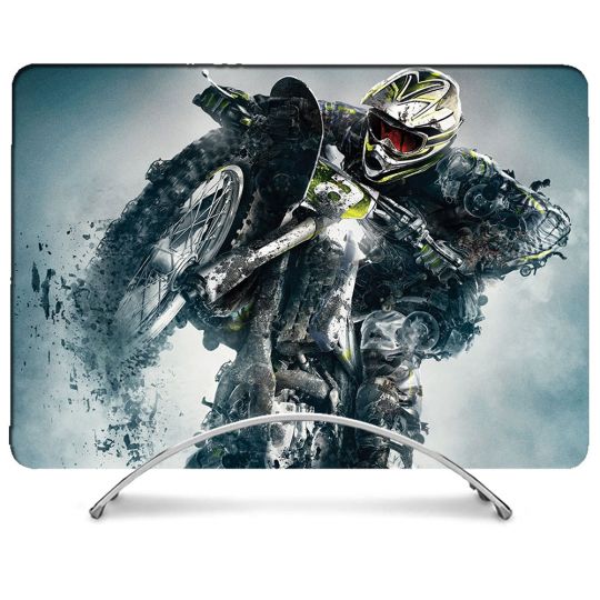 Coque Intégrale Pour MacBook Pro Touch Bar 13.3 Moto Cross Ombre