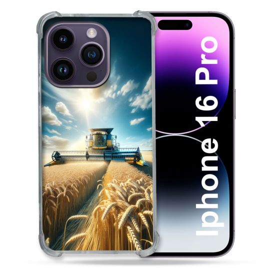 Coque Renforcée Pour Apple Iphone 16 Pro Agriculture Moissonneuse Blé