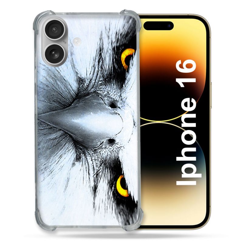 Coque Renforcée Pour Apple Iphone 16 Animal Aigle Royal Blanc