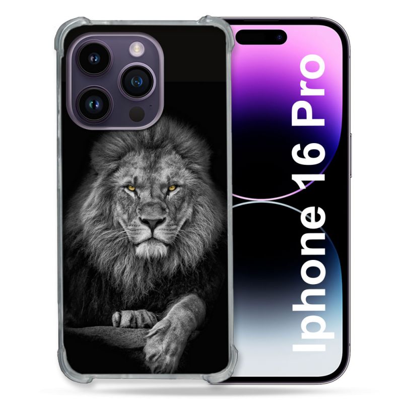 Coque Renforcée Pour Apple Iphone 16 Pro Animal Lion Majestueux