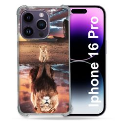 Coque Renforcée Pour Apple Iphone 16 Pro Animal Lion Reflet
