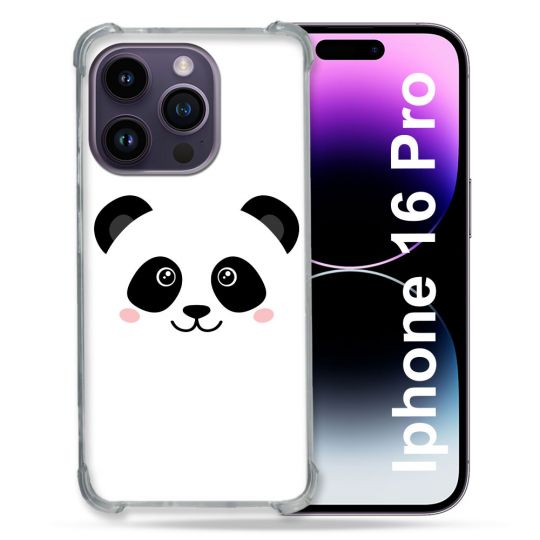 Coque Renforcée Pour Apple Iphone 16 Pro Animal Panda Blanc