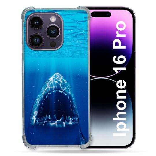 Coque Renforcée Pour Apple Iphone 16 Pro Animal Requin Dent