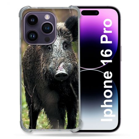 Coque Renforcée Pour Apple Iphone 16 Pro Chasse Sanglier bois