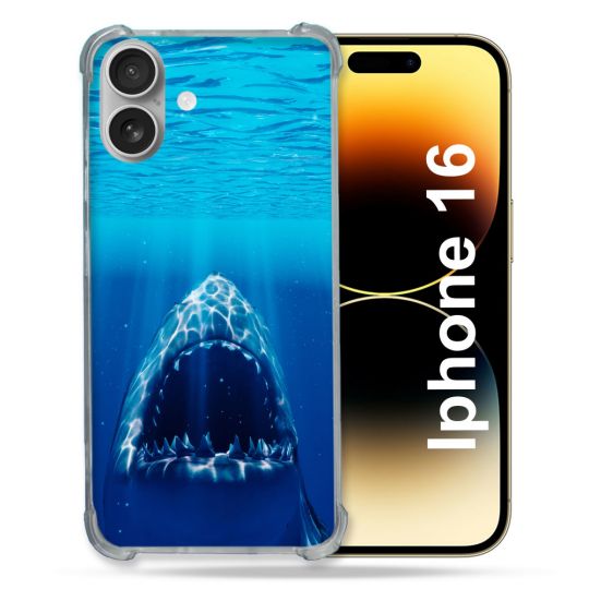 Coque Renforcée Pour Apple Iphone 16 Animal Requin Dent