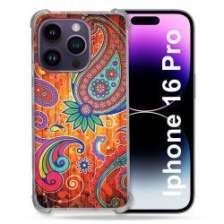Coque Renforcée Pour Apple Iphone 16 Pro Fleur Psychedelic