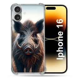 Coque Renforcée Pour Apple Iphone 16 Chasse Sanglier Attaque