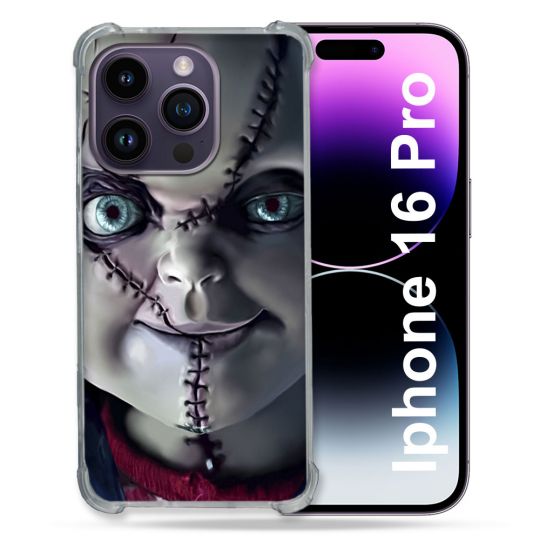 Coque Renforcée Pour Apple Iphone 16 Pro Horreur Chucky Cicatrice