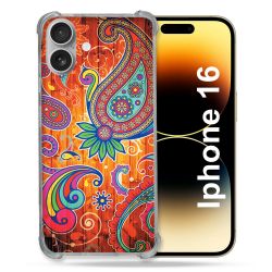 Coque Renforcée Pour Apple Iphone 16 Fleur Psychedelic