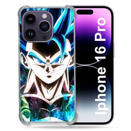 Coque Renforcée Pour Apple Iphone 16 Pro Manga Dragon Ball Gogeta Visage