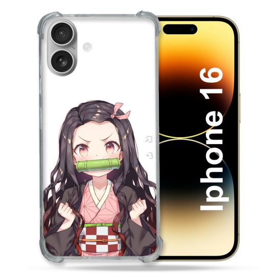 Coque Renforcée Pour Apple Iphone 16 Manga Demon Slayer Nezuko