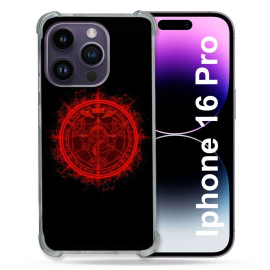 Coque Renforcée Pour Apple Iphone 16 Pro Manga Fullmetal Alchemist Logo