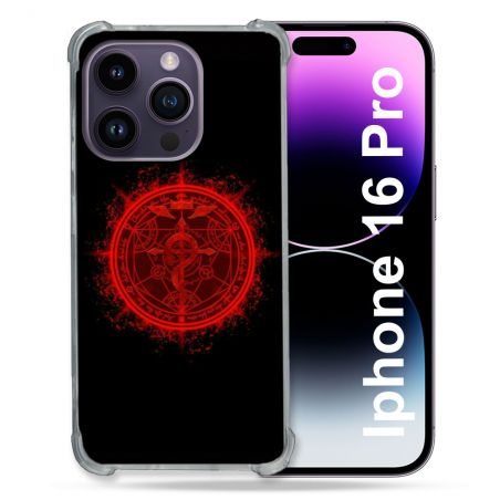 Coque Renforcée Pour Apple Iphone 16 Pro Manga Fullmetal Alchemist Logo