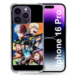 Coque Renforcée Pour Apple Iphone 16 Pro Manga My Hero Academia Noir
