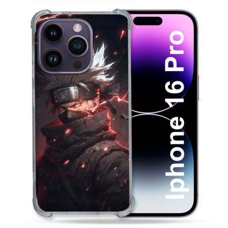 Coque Renforcée Pour Apple Iphone 16 Pro Manga Naruto Kakashi Dark