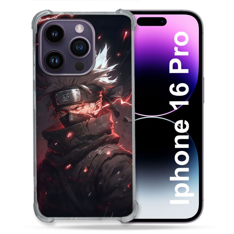 Coque Renforcée Pour Apple Iphone 16 Pro Manga Naruto Kakashi Dark