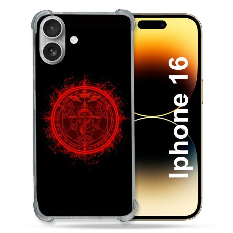 Coque Renforcée Pour Apple Iphone 16 Manga Fullmetal Alchemist Logo