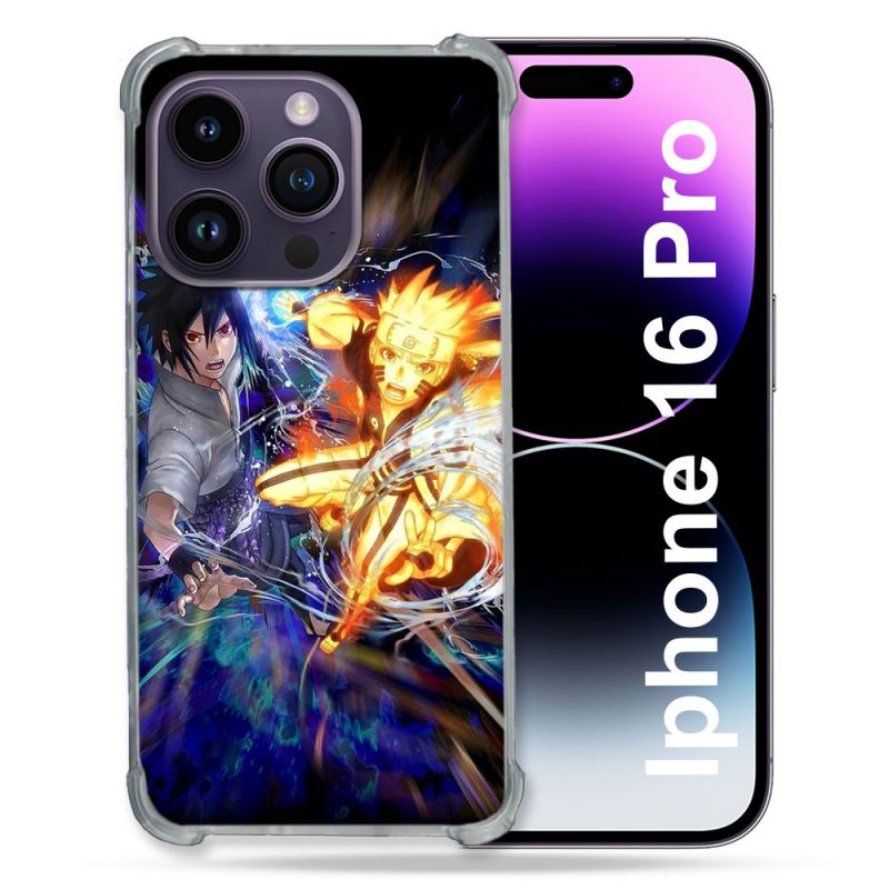 Coque Renforcée Pour Apple Iphone 16 Pro Manga Naruto VS