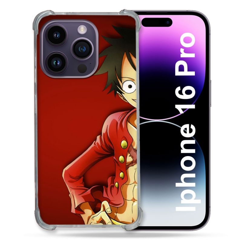 Coque Renforcée Pour Apple Iphone 16 Pro Manga One Piece Luffy