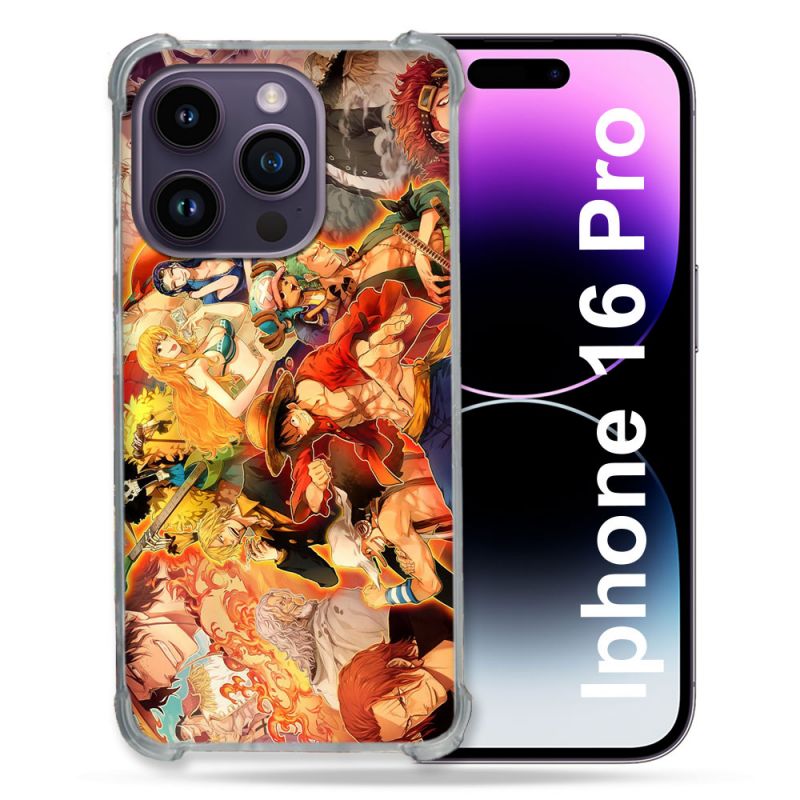 Coque Renforcée Pour Apple Iphone 16 Pro Manga One Piece Nakama