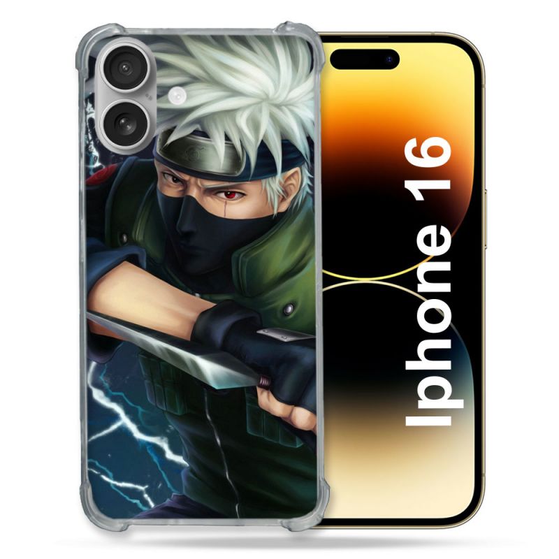 Coque Renforcée Pour Apple Iphone 16 Manga Naruto Kakashi
