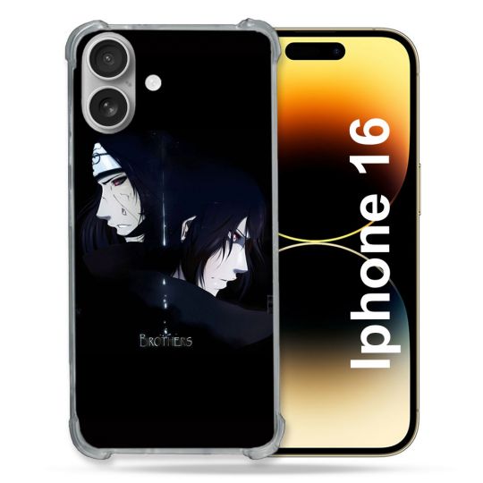Coque Renforcée Pour Apple Iphone 16 Manga Naruto Sasuke Itachi