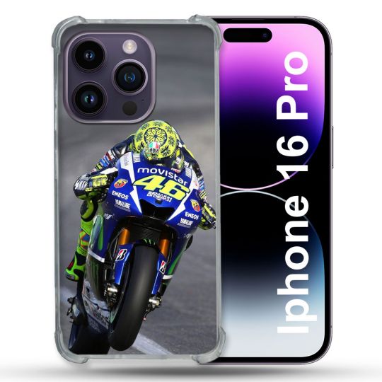 Coque Renforcée Pour Apple Iphone 16 Pro Moto Course GP Wheeling 46