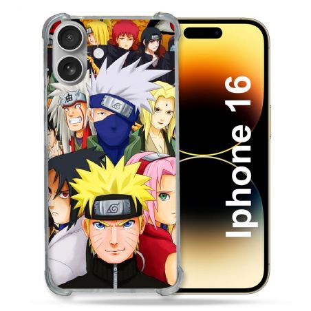 Coque Renforcée Pour Apple Iphone 16 Manga Naruto Team