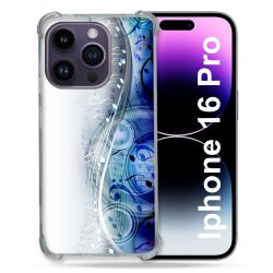Coque Renforcée Pour Apple Iphone 16 Pro Musique Partition Vague